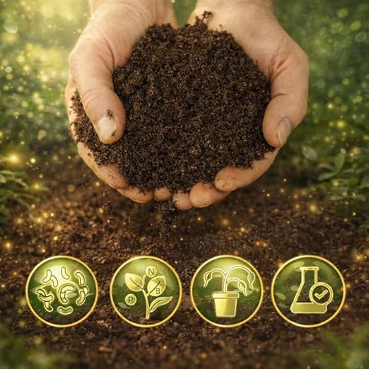 Worm Castings for Plants, 1 QT (1.5lbs). Organic Soil Rebuilder and Plant Fertilizer.