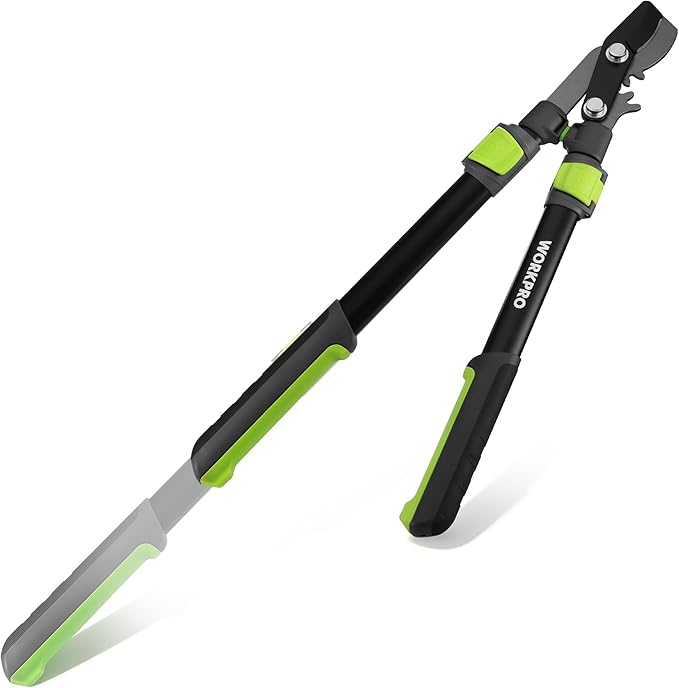 WORKPRO Extendable Bypass Lopper for Gardening, 25-37" Branch Cutter with 1.5" Cutting Capacity, Heavy Duty Pruning Shear Featuring Gear System for Tree Trimming, Tree Cutter Handheld with SK5 Blade