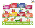 Nature’s Turn Freeze-Dried Fruit Crisps –Healthy, Gluten-Free,Crispy & Delicious,Plant-Based Snack,Ideal for Cereal, Smoothies, School Lunches, & On-the-Go, Superfruit Variety Bags of 16(0.53 oz Each)