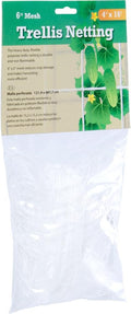 Hydrofarm HGN164 Flexible Polyethylene, 4 x 16', 6" Mesh Trellis Netting, 4x16 Feet