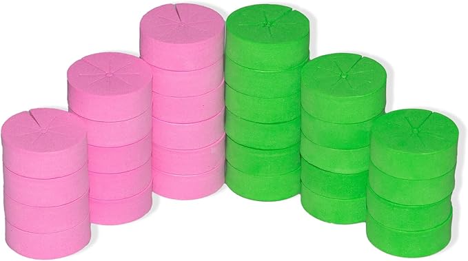 30 Pack Hydroponic Cloning Collars with Spoke Design, Reusable Foam Inserts for 2 Inch Net Cups, Compatible with Aerogarden Pods, DIY Cloner, Hydroponic Tower – Better Than Neoprene