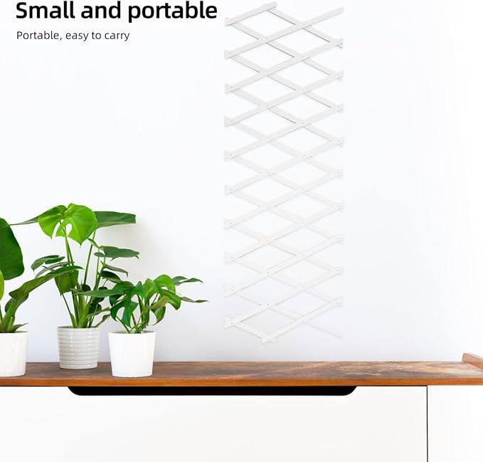 BESPORTBLE Expandable Garden Trellis: Wooden Lattice Fence, Stretchable Wall Panel Lattice Panels Trellis Vertical Rack for Climbing Plants Outdoor