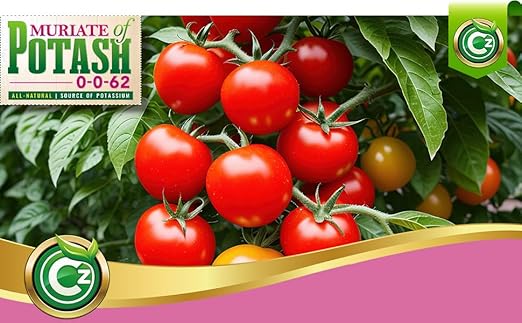 Muriate of Potash 0-0-62 Fertilizer Made in USA - MOP Potassium Plant Food for Indoor/Outdoor Plants, Flower Gardens, Fruit and Vegetable Gardens, Holistic Herbs, Trees and Green Lawns!