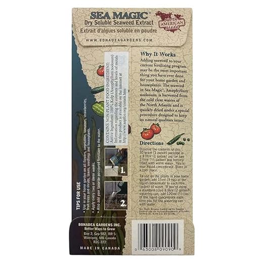 Pack of 3 - Sea Magic Dry Soluble Seaweed Extract Fertilizer - 90 Grams Total - Makes 198 US Gallons