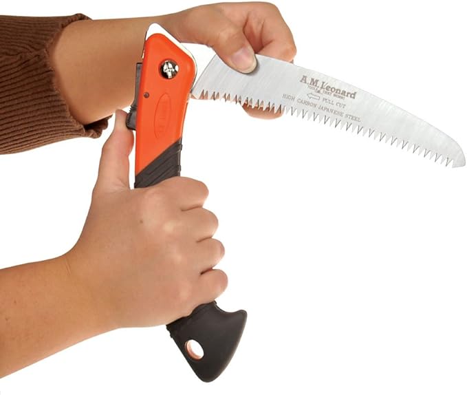 A.M. Leonard Tri-Edge Folding Pruning Saw, 7-inch Curved Blade