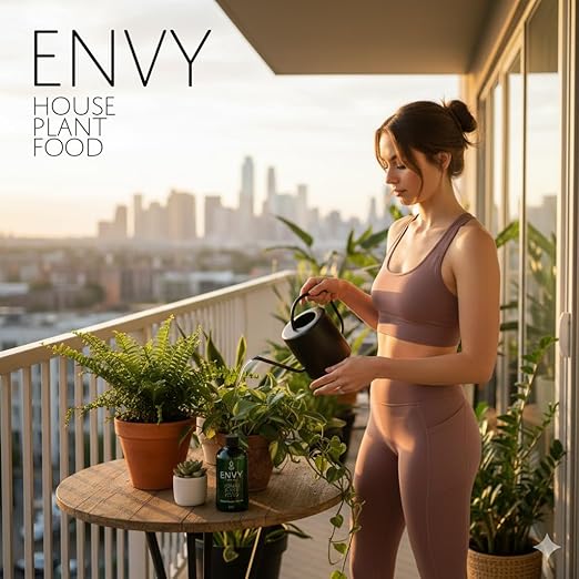 ENVY House Plant Food – Advanced Liquid Fertilizer for Indoor Plants – All-Purpose One-Part Formula for Stronger Roots, Greener Leaves & Faster Growth (8oz)