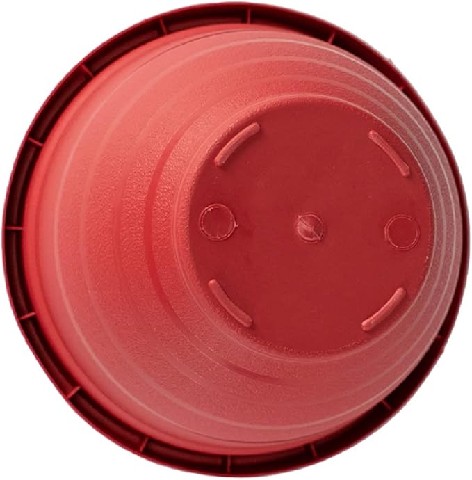 The HC Companies Rings Flower Planter - Self Watering Plant Pots for Herbs & More - Round Lightweight Outdoor & Indoor Planter (16" Warm Red, Pack of 1)