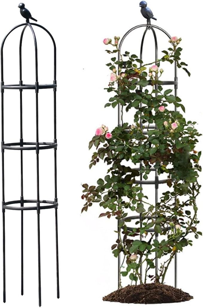 Garden Trellis,2 Pack Tomato Cage for Climbing Plants Outdoor, Plants Trellis Support for Climbing Vines, Plant Support for Vegetables, Plant Flower Trellises for Clematis Jasmine Outdoor Indoor