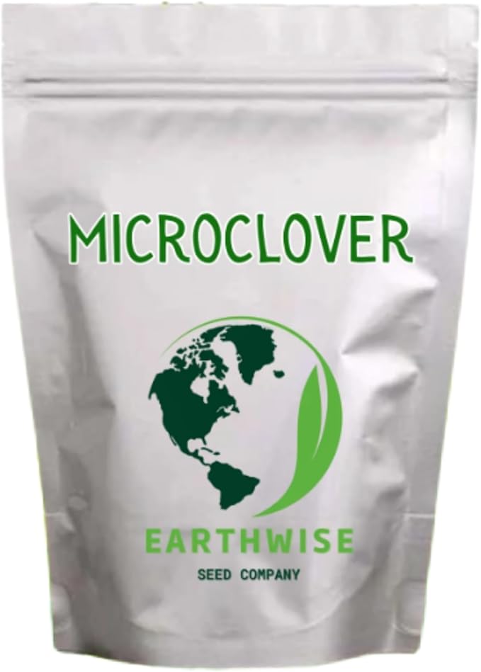 Earthwise Microclover Alternative Lawn Seed – Low-Maintenance, Eco-Friendly Turf – 1/2 lb – Covers 250–500 sq ft