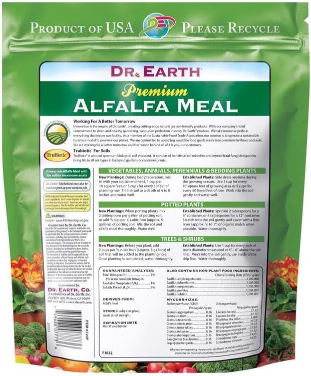 Dr. Earth Alfalfa Meal PLNT FD 3LB