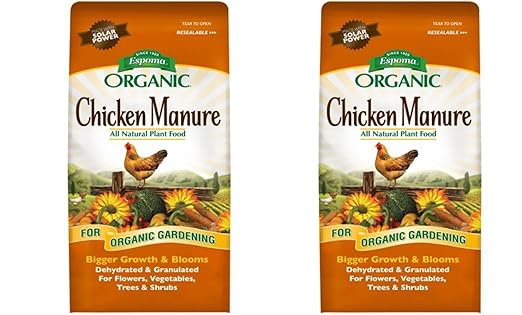 EspomEspoma Organic Chicken Manure 3.75 lb. Bag. All Natural & Organic Fertilizer for All Flowers, Vegetables, Trees, and Shrubs. for Organic Gardeninga Organic Chicken Manure - 2 Pack