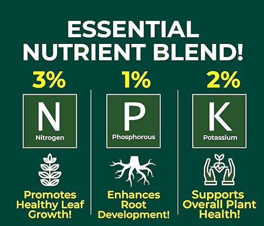 Premium Liquid Olive Tree Plant Fertilizer - 3-1-2 Concentrate for Indoor Plants and Flowers by Gardenera | Organic Plant Food for Olive Trees - 32oz
