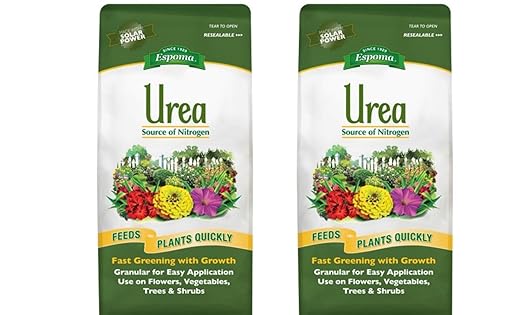 Espoma Urea Nitrogen Fertilizer 45-0-0, 4lb. Bag; Promotes Growth in All Flowering Plants, Trees, Shrubs, and Vegetables. Granular for Easy Application. Pack of Two