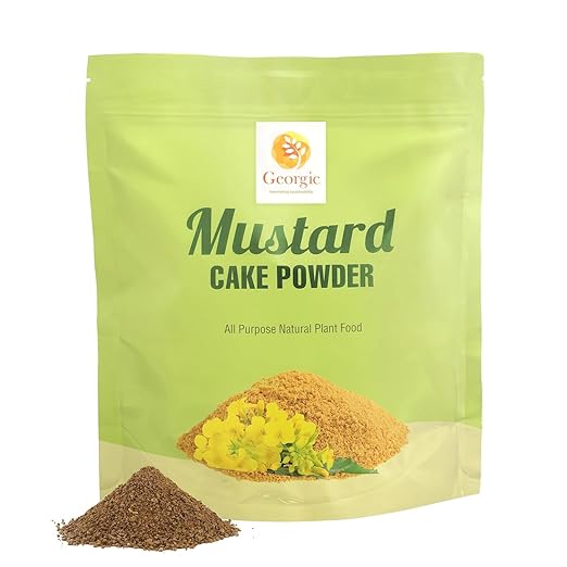 Mustard Oil Cake Powder – All-Purpose Natural Fertilizer Concentrate for Flower, Vegetable, Herb, Fruit Tree & Plants – Organic Soil Conditioner, Plant Food, Garden Fertilizer(1.5 lb)