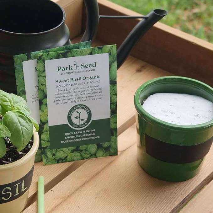 Park Seed Easy DIY Planting Sow Effortless Collection Seed Discs, Organic Flat Leaf Parsley, (Set of 3)