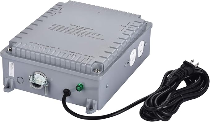 Toolazy 4-Light Controller with Trigger Cord, 4 Lighting Relay Controller, 120/240 Volt,Maximum 4000W Light Controller for Indoor Plant Grow Light Hydroponics Growing Syste