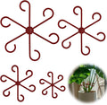 4 PCS Plant Stem Support, Climbing House Plant Stem Support, Plant Supports for Indoor Plants, Reusable Houseplant Accessories（Red）