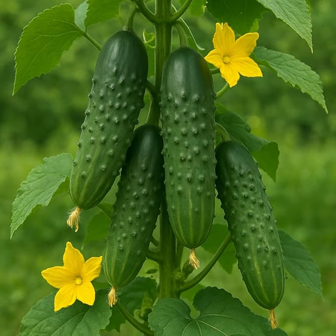 Cucumber Be st Seller F1 Seeds – Hybrid, Self-Pollinated | 37–40 Days to Harvest | High-Yield, Disease-Resistant Variety for Greenhouses & Open Fields