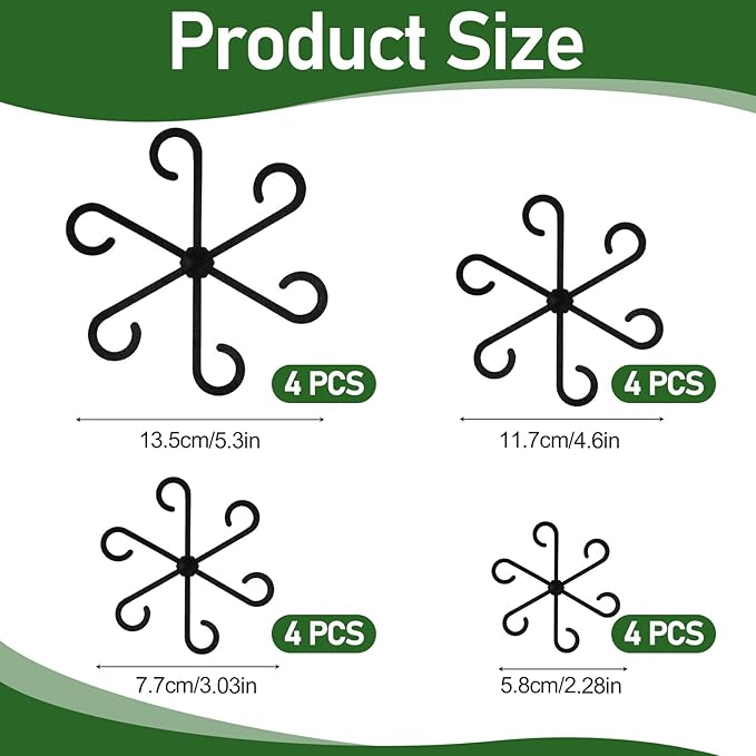 16Pcs Plant Stem Support, Plant Support for Indoor Plants, Plastic Climbing Plants Stem Holders for Thriving Growth Accessories