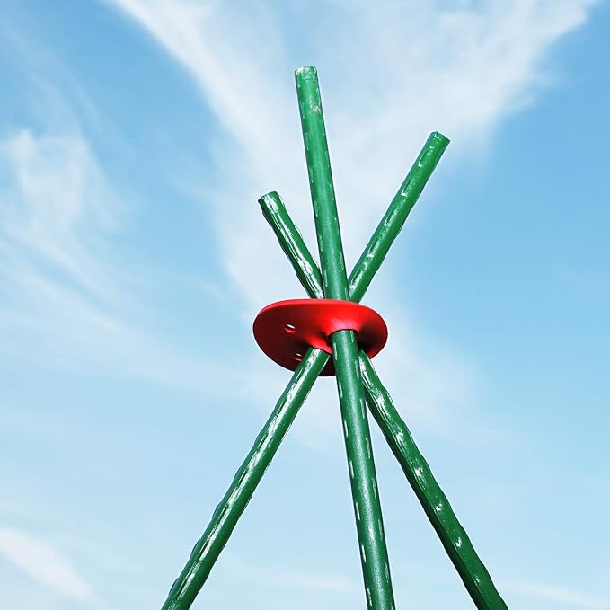 Boao 24 Pcs Garden Cane Connects Stretch Rubber 5 Hole Stake Connectors Plant Support Bamboo Stakes Bean Trellis for Garden Plants