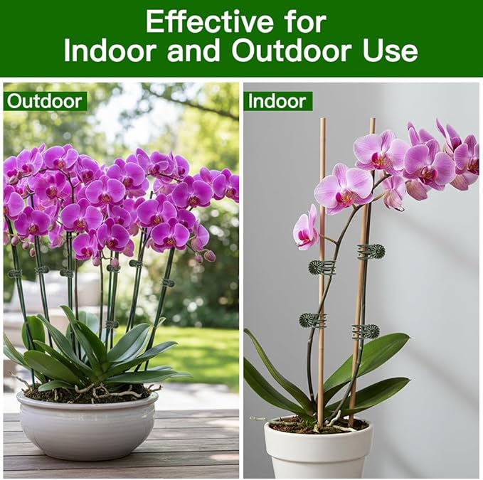 Plant Clips Orchid Clips 100 PCS Plant Clips for Climbing Green Plants Orchid Clips for Plants Support Garden Clips Plant Support Clips Vine Clips Plant Clips for Outdoor Plant Support Stem Vine Stalk