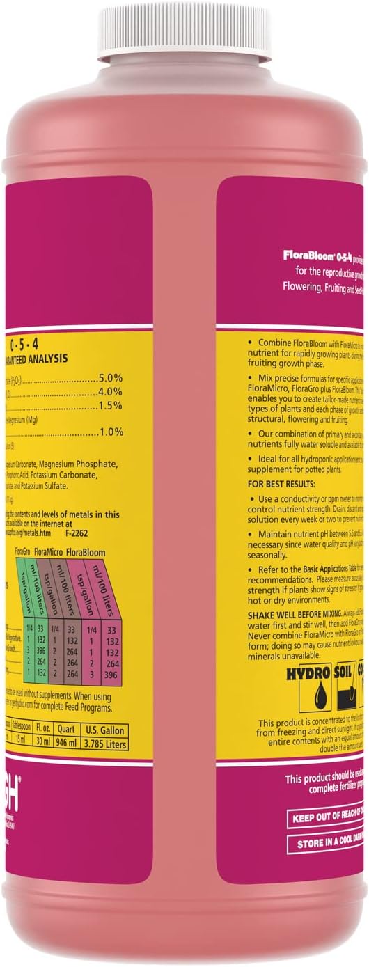 General Hydroponics GH1432 Not Available Hydroponics FloraBloom, 1 Quart