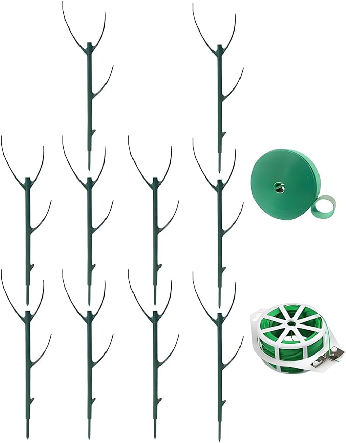 10 Pack Stackable Monstera Plant Support, Garden Stakes for Climing Plants Stem Support, Durable Plant Accessories for Indoor Outdoor Potted Plants, Flower Other Climbing Plants