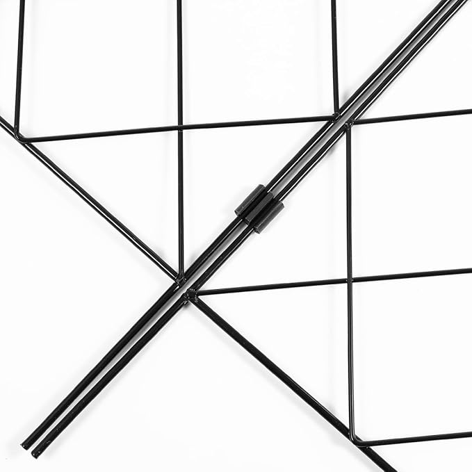 DOITOOL Metal Garden Trellis for Climbing Plants, Decorative Plant Trellis Foldable Plants Support Lattice Metal Plant Frame for Climbing Vines Flower Vegetables - 23.6×20.8 inches