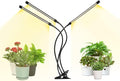 iPower LED Grow Light with Full Spectrum for Indoor Plants, Adjustable Gooseneck, 2/3 Light Modes&5/10 Dimmable Levels, 3 Auto Timing Modes, 3 Tubes, Yellow