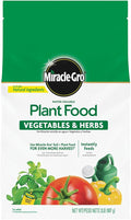 Miracle-Gro Water-Soluble Plant Food for Vegetables & Herbs - Garden Fertilizer for Tomatoes Squash Peppers Cucumbers - Boosts Yield - Abundant Harvest, 2 lbs.