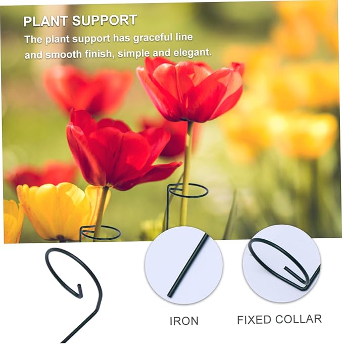 VOSAREA 10pcs Plant Support Structures Metal Botany Bracket Flower Stand for Indoor Outdoor Vegetable Trellis