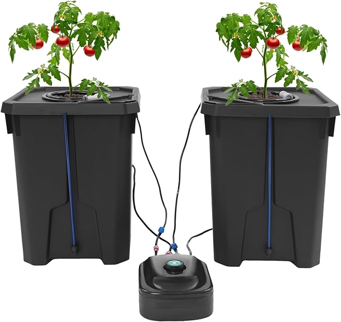 DONSU Hydroponics Growing System, Culture Bucket System, Recirculating Drip Garden System,7.13 Gal Deep Water Culture for Grow Tent, Greenhouse, Garden, Balcony (1)