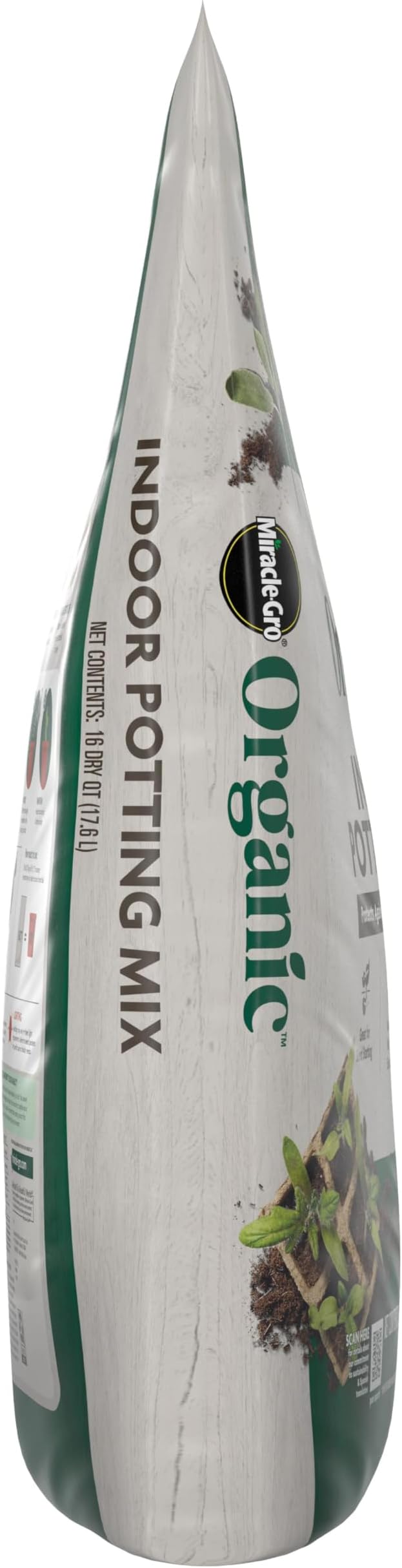 Miracle-Gro Organic Indoor Potting Mix - Protects Against Over and Under Watering, Planting Soil for Indoor Container Plants, Houseplants and Starter Plants, OMRI Listed, 16 qt. (2-Pack)