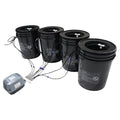 Hydroponics Grow System, 4Pcs 5-Gallon Hydroponic Bucket Kit with Water Pump, Deep Water Recirculating Culture Drip Irrigation System for Vegetables (4 Bucket + Drip Kit)