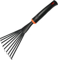 Hand Rake, Garden Stainless Steel Hand Rake with Ergonomic Handle for Gardening, Garden Sweep Yard Flower Beds Tool
