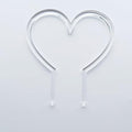CHENRUI Heart Shape Super Clear Acrylic Indoor Plant Trellis, Hoya Trellis, Houseplant Trellis, Plant Gift, Plant Support and Growth (6'' x 6.5'')