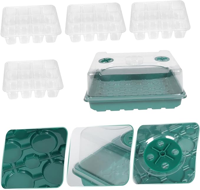 Plant Starter Trays Material Plant Germination Box Greenhouse Cover for Seed Starting Reusable Planting Nursery Tray for Indoor Outdoor
