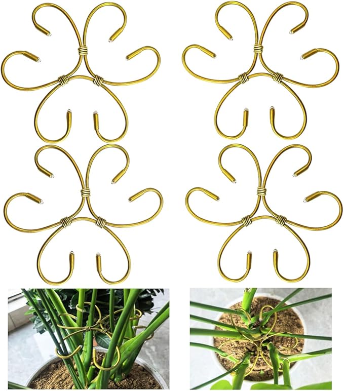 4PCS 6" Plant Stem Support,Stabilizer Grapple Holder for Monstera and Climbing Plants,Reusable Flower Plant Support,Leaf Stabilization and Support for Thriving Growth.