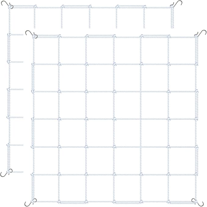 Simple Deluxe Elastic Trellis Netting for 4x4', Heavy Duty Elastic Plant with Hooks, Flexible Hydroponics Support for Grow Tent, Gardening, Climbing Plants, 2 Pack, White