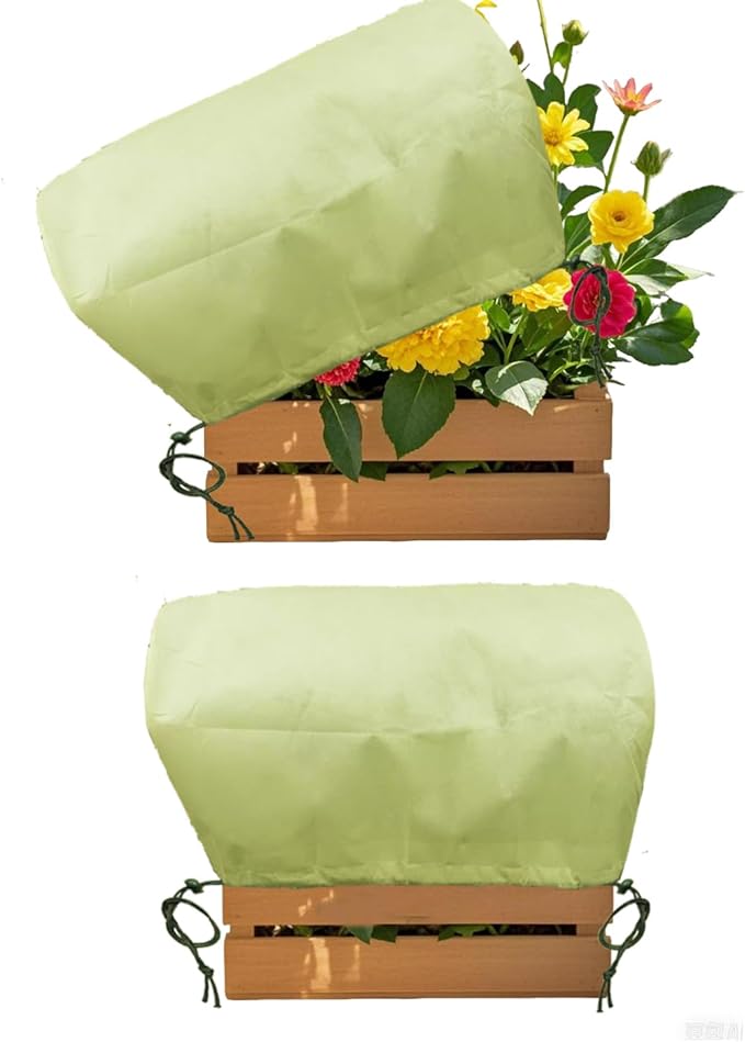 EJW Plant Covers, Freeze Protection for Plants,3 Pack 23.8"*11.8"*11.8" Frost Cloth for Plants，Plant Protectors for Winter，Frost Blankets for Plants， Used for Flower pots, Flower Boxes, Small Plants