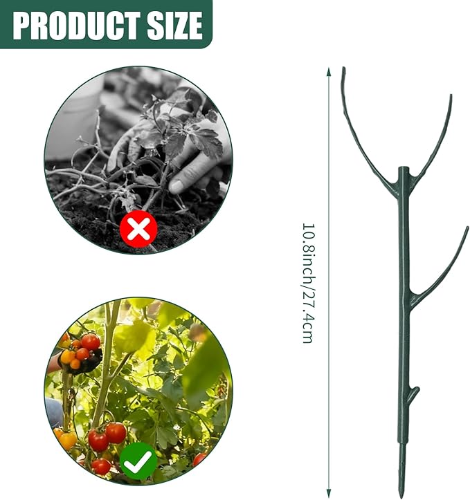 10 PCS Stackable Plant Supports, Supports Structural Plants, Tall Potted Plants, Ideal for Climbing Plants, Suitable for Indoor and Outdoor Gardening