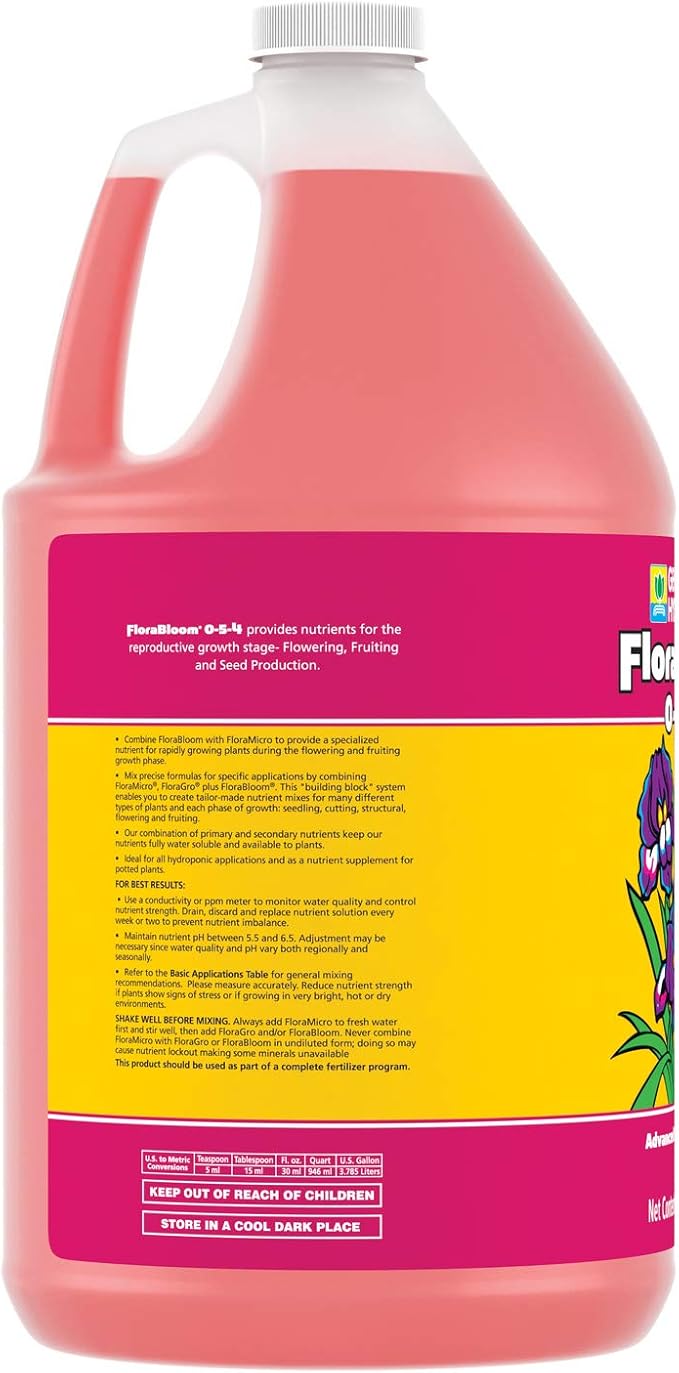 General Hydroponics 718015 FloraBloom, 1 Gallon, Magenta