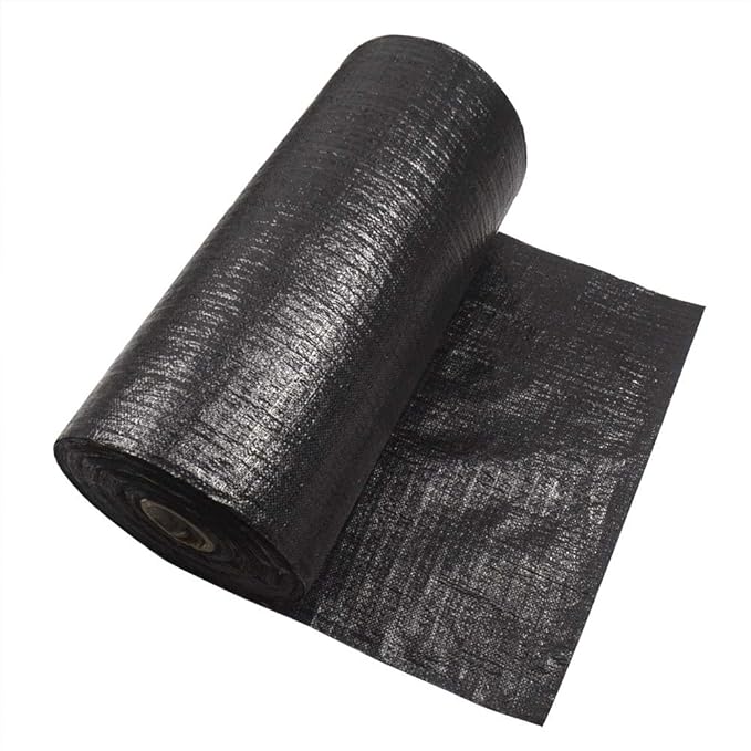 8Ft x 10Ft Garden Landscape Ground Cover Weed Barrier 3oz Heavy Duty Polyethylene Woven Weed Block Gardening Mat