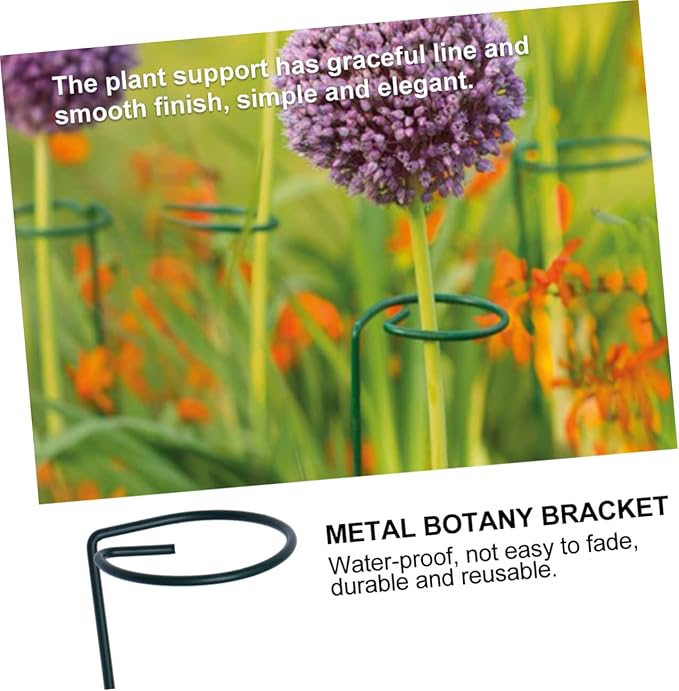 VOSAREA 10pcs Plant Support Structures Metal Botany Bracket Flower Stand for Indoor Outdoor Vegetable Trellis