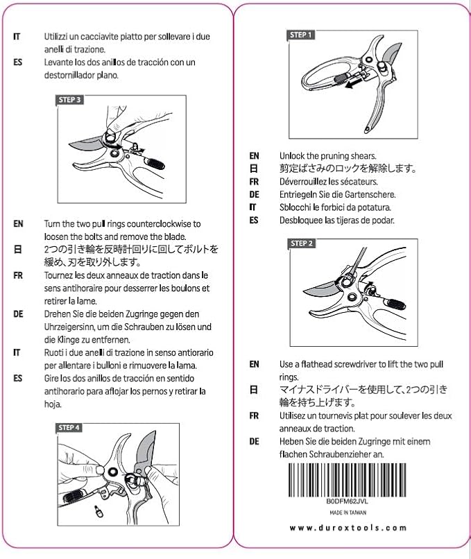 DUROX - Replacement Blade for DGR-01 Ratchet Pruners. Spare Blade for DUROX Gardening Shears, Garden Scissors, and Pruning Scissors. Extend the Life of Your DGR-01 Pruners Effortlessly