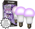 Miracle LED 4KK Indoor Grow Light Bulb – 4000K Red and Blue Spectrum Grow Bulbs for Vegetables, Herbs, Hydroponics. (2-Pack)