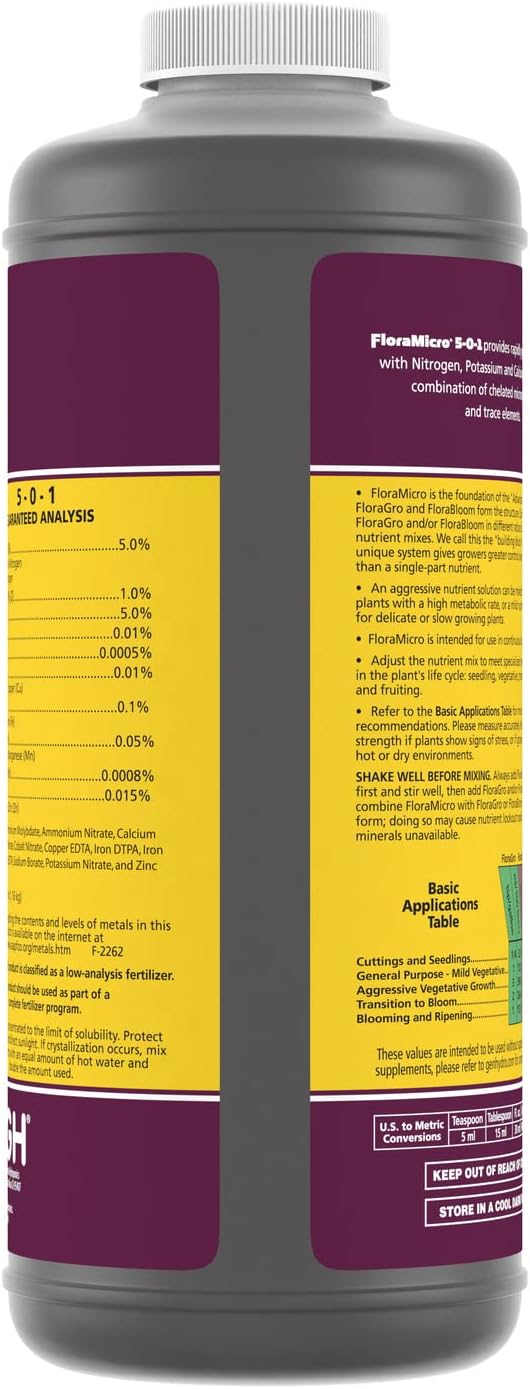 General Hydroponics FloraMicro, 1 Quart