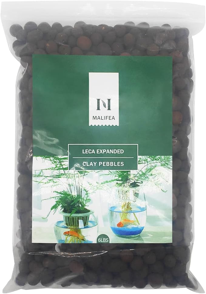 6LBS Leca Expanded Clay Pebbles Hydroponics Supplies for Indoor Garden Plants (6LBS)