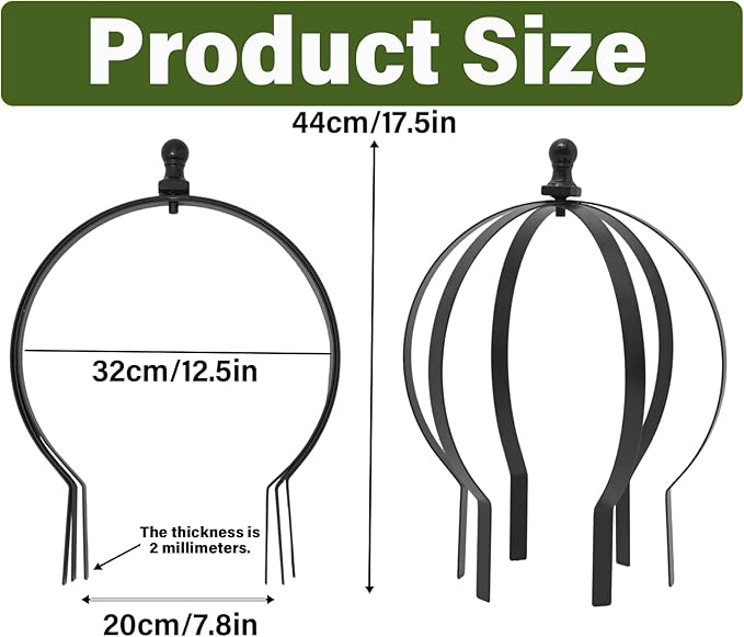 Metal Garden Trellis - 12.6" x 17.5" Durable Black Powder Coated Obelisk for Climbing Plants, Ideal for Roses, Vines, and Flowers - Easy Assembly for Indoor & Outdoor Use