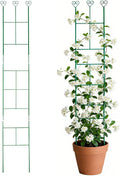 46 inch Plant Trellis for Climbing Plants, Metal Garden Trellis for Potted Houseplants Indoor & Outdoor, Rustproof Plant Support for Ivy Pothos Monstera Hoya Flower Vine, 1Pcs, Green